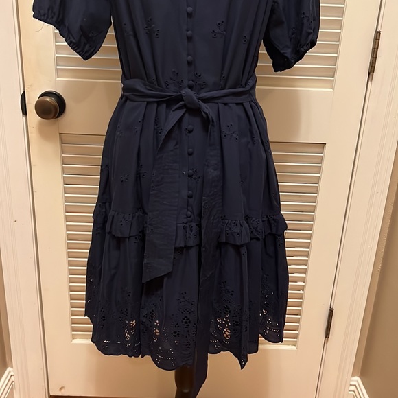 Antonio Melani Tatum Embroidered Eyelet Dress in Abyss, Size 8 - Picture 7 of 16